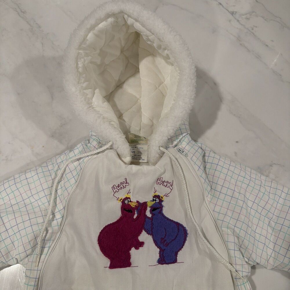 Vintage 90s Sesame Street Snow Suit, 1.5 Yrs - Picture 4 of 9
